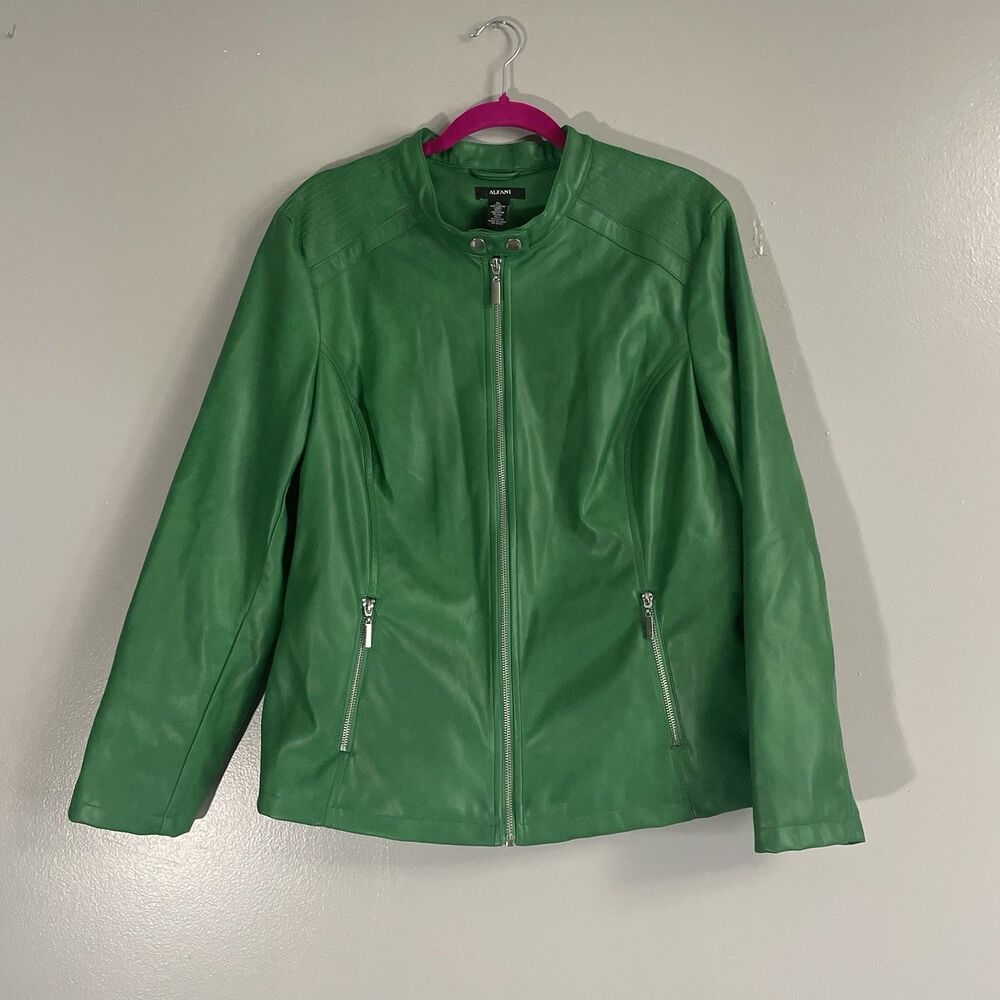 Women’s Alfani Polyester Jacket Green XL St Pattys Day Green Bay Packers Summer